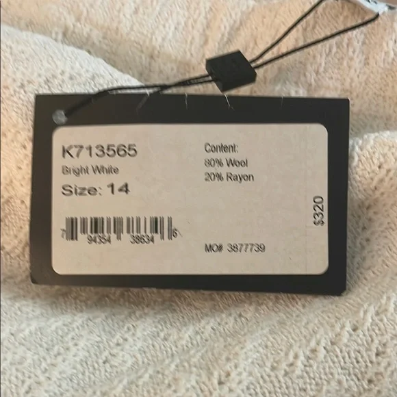 St. John Collection cream white knit pencil skirt elastic waist knee length NWT - Picture 4 of 9